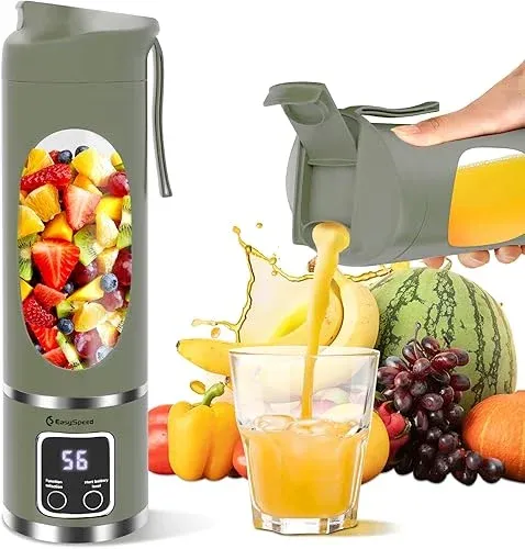 Portable Blender Personal Electric USB, 500ML Portable juicer Shakes and Smoothi