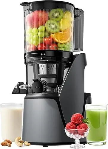 Juicer Machines, 3-in-1 Cold Press Juicer with 6.5" Extra Large Chute, 100oz Lar