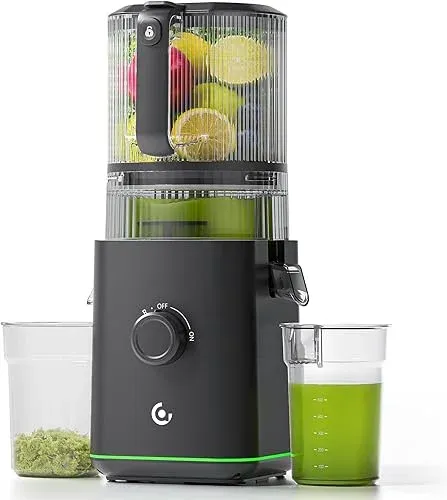Cold Press Juicer 600W Max, 3-in-1(Juice & Sorbet & Nut Milk) Juicer Machines wi